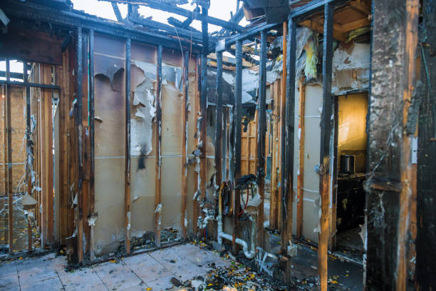 Professional Emergency Fire Damage Restoration technician working in Burkittsville, MD